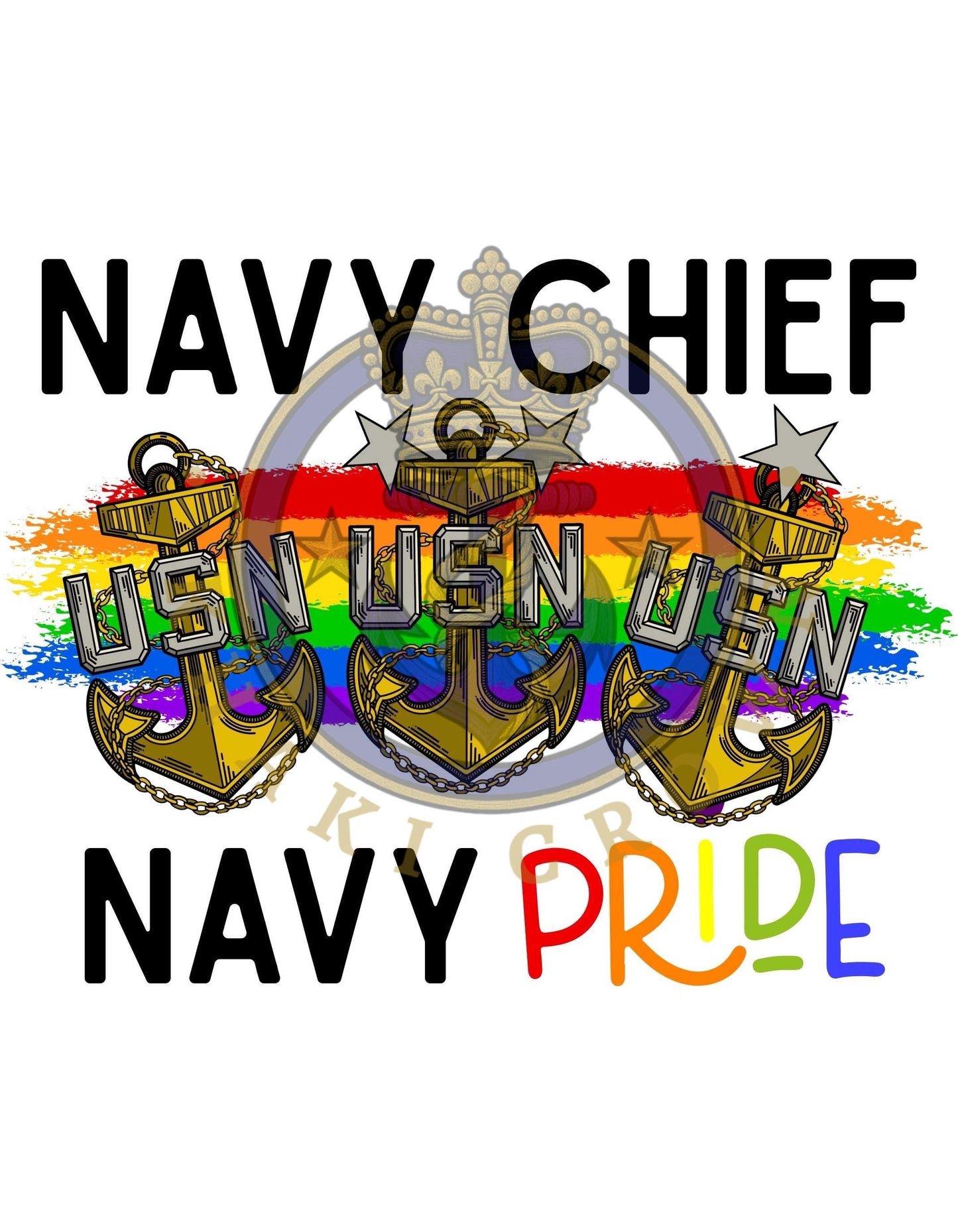 Navy Chief PRIDE Tee | LGBTQ+ USN Anchor Shirt