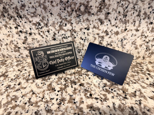 Laser Engrave Acceptance/Wallet size Card/Double Sided