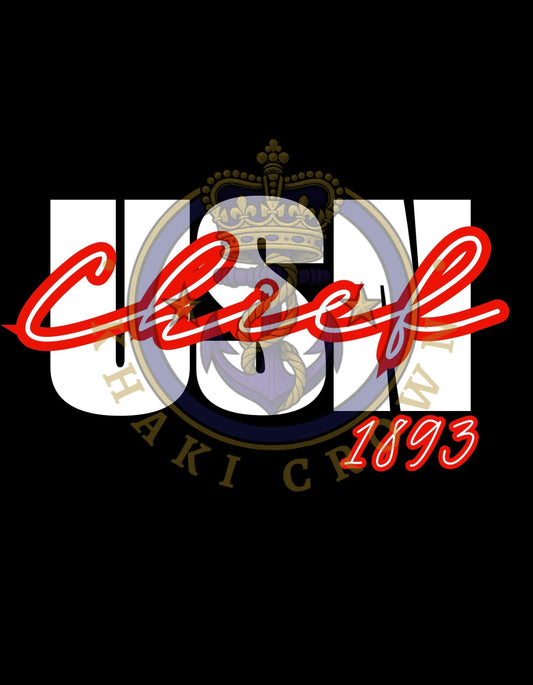 Bling Bling Chief 1893 Crewneck Sweatshirt | Navy Chief Pride Pullover