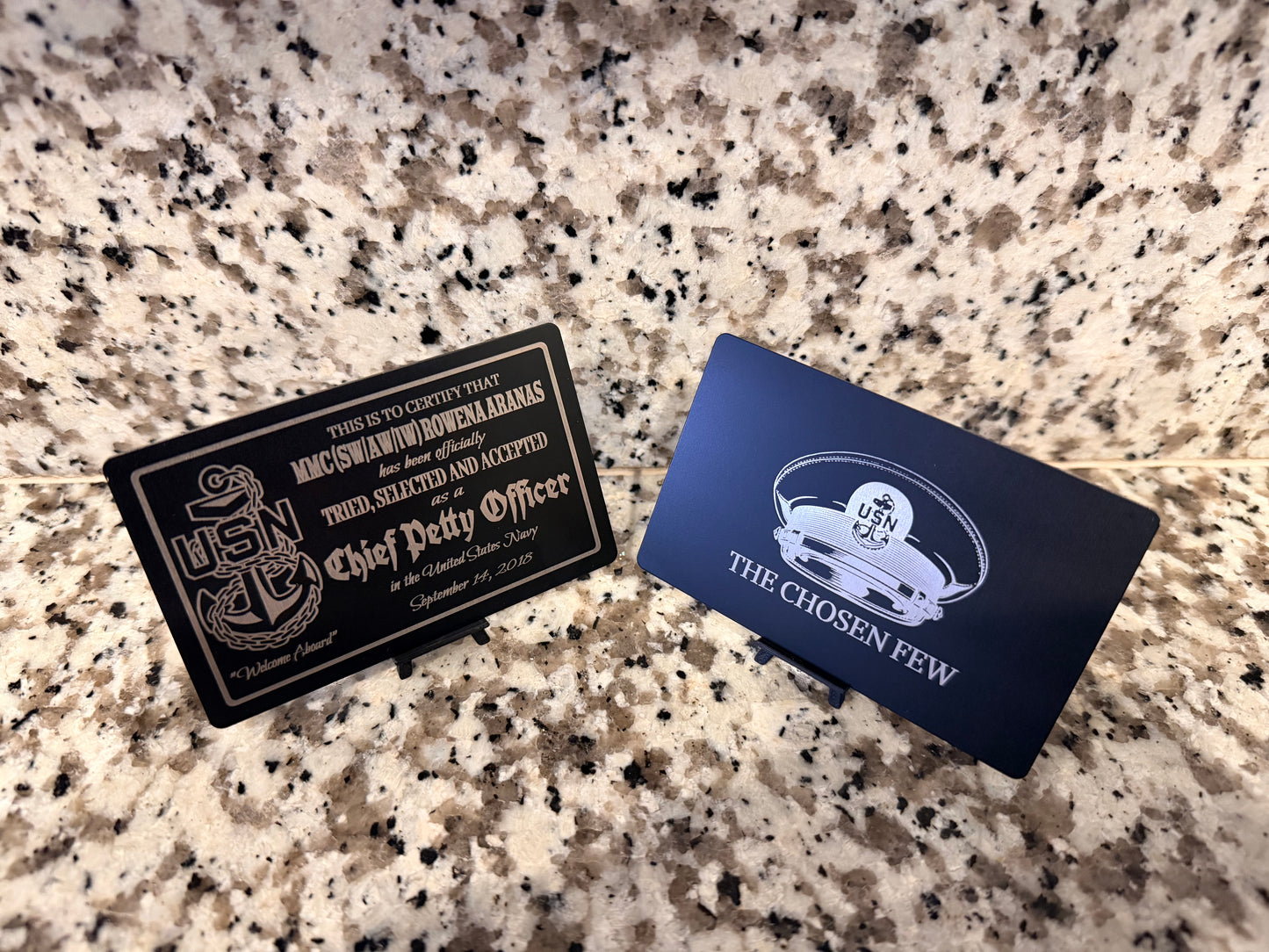 Laser Engrave Acceptance/Wallet size Card/Double Sided