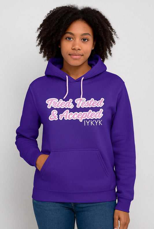 Purple Tried, Tested and Accepted Navy Chief Hoodie IYKYK