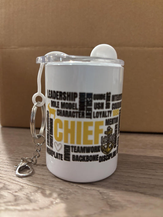 Chief Pride Mini Shot Glass Tumblers with Straws – Navy Chief Gift, CPO Pride Drinkware