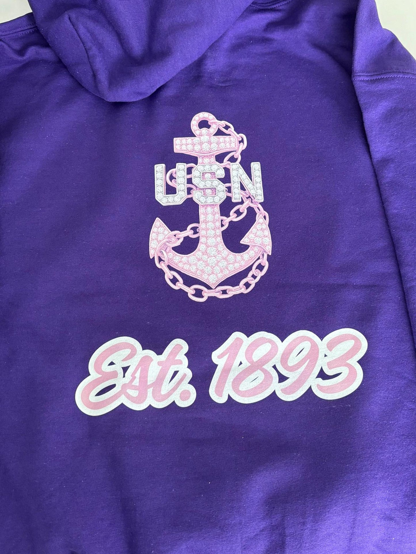 Purple Tried, Tested and Accepted Navy Chief Hoodie IYKYK