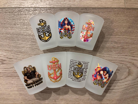 Chief Pride Shot Glass  – Navy Chief Gift, CPO Pride Drinkware