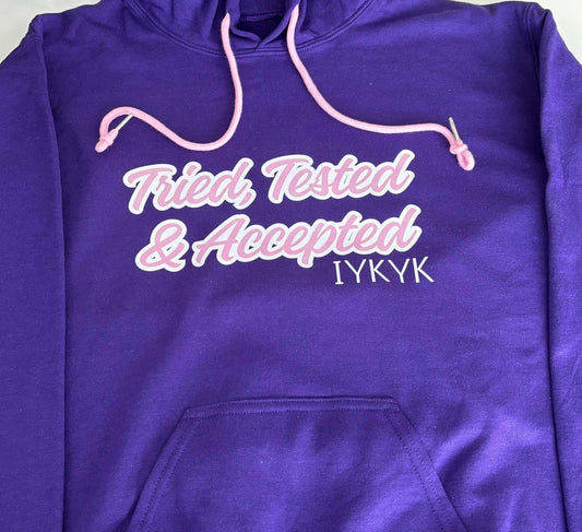 Purple Tried, Tested and Accepted Navy Chief Hoodie IYKYK