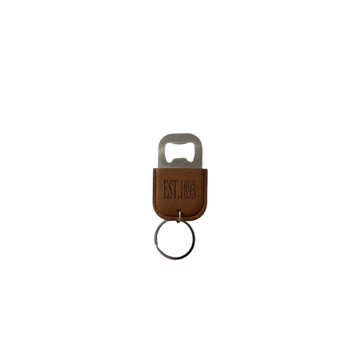 Navy Chief Leather Keychain Bottle Opener – USN Anchor, Navy Pride, Est. 1893 – Military Gift for Sailors & Chiefs