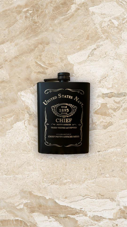 US Navy Chief Flask – 1893 Series | CPO Gift