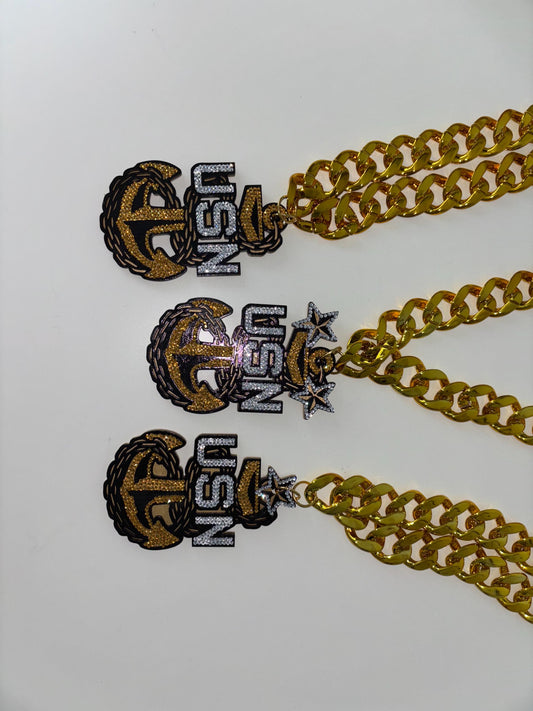 Bling Bling USN Chief Pride Necklace