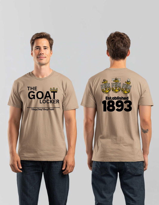 The GOAT Locker T-Shirt | US Navy Chief Pride Tee | Established 1893