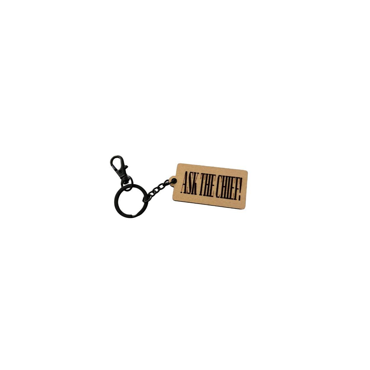 Navy Chief Wooden Keychain – U.S. Navy Goat, Ask the Chief, Est. 1893, Tried Tested Accepted – Military Gift