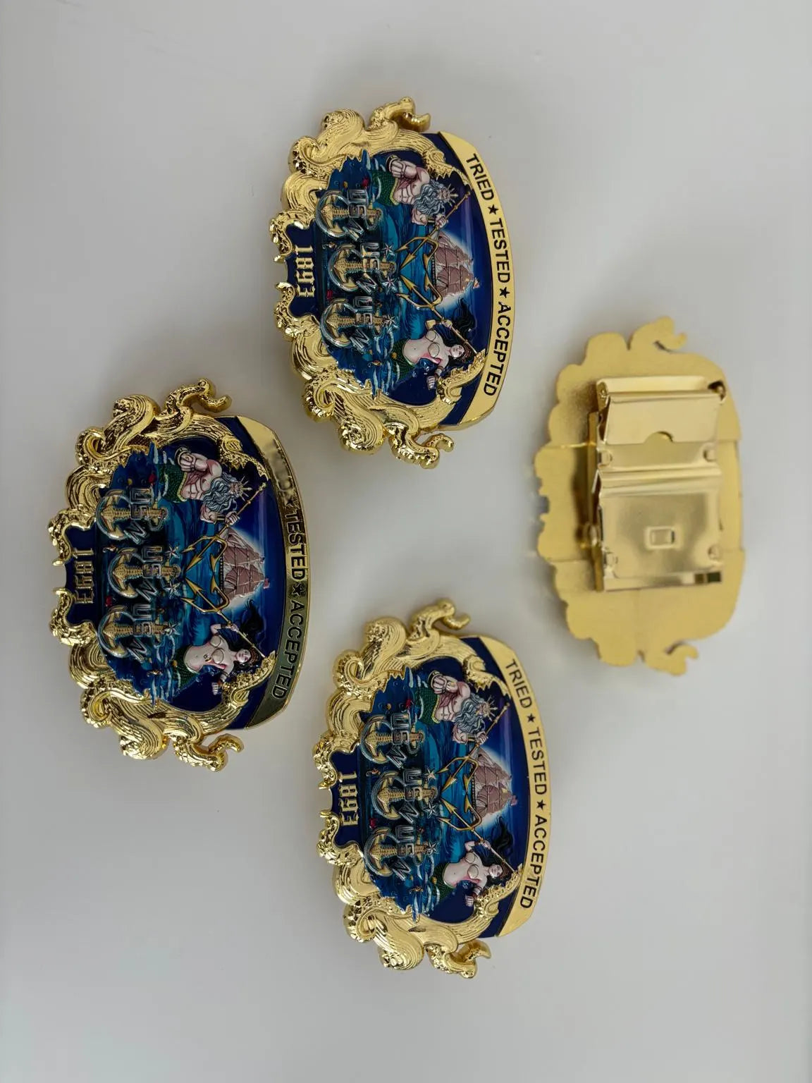 Tried • Tested • Accepted – KING and MERMAID US Navy Chief Belt Buckle